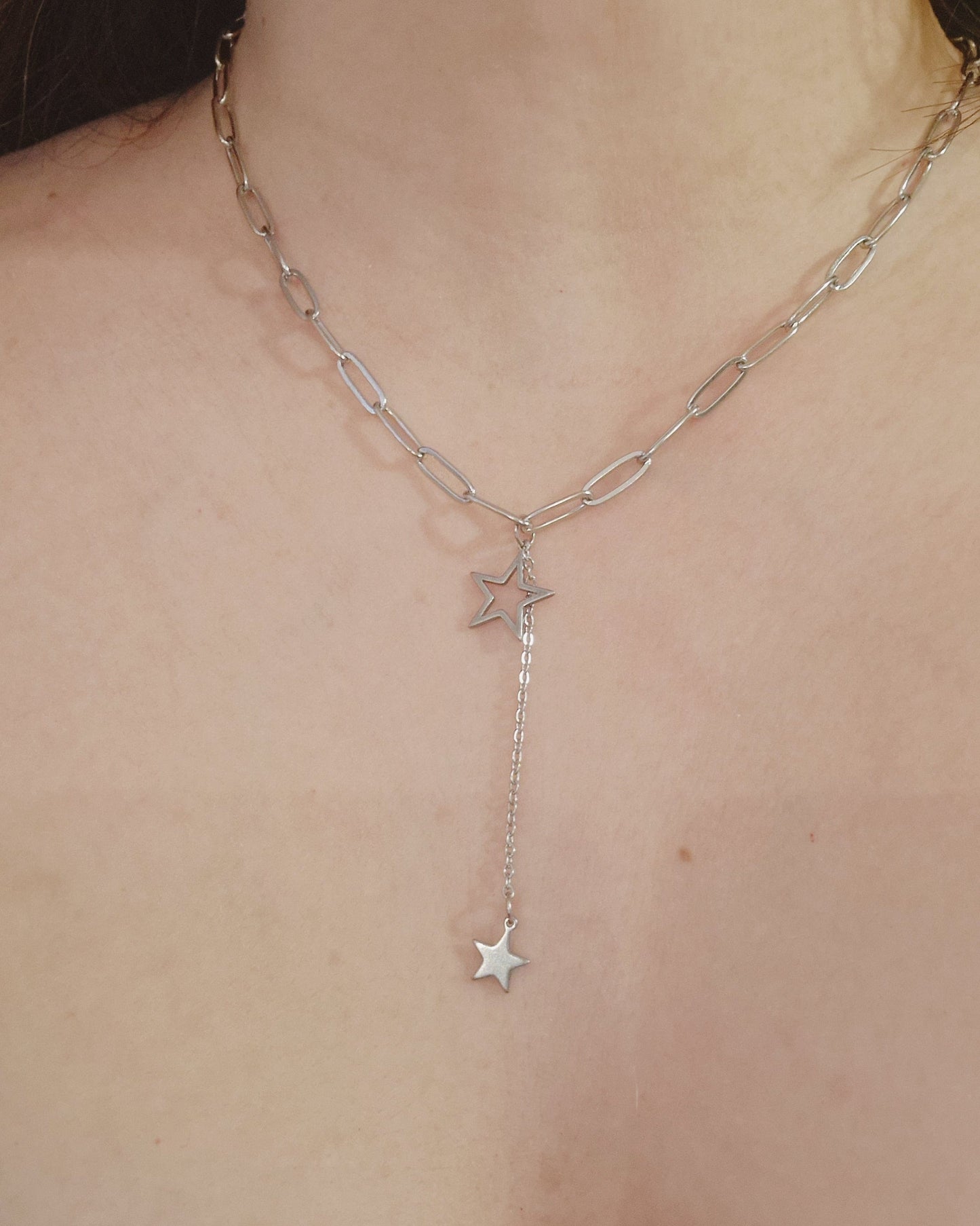Mimi Jewels Collier Etoile filante argenté