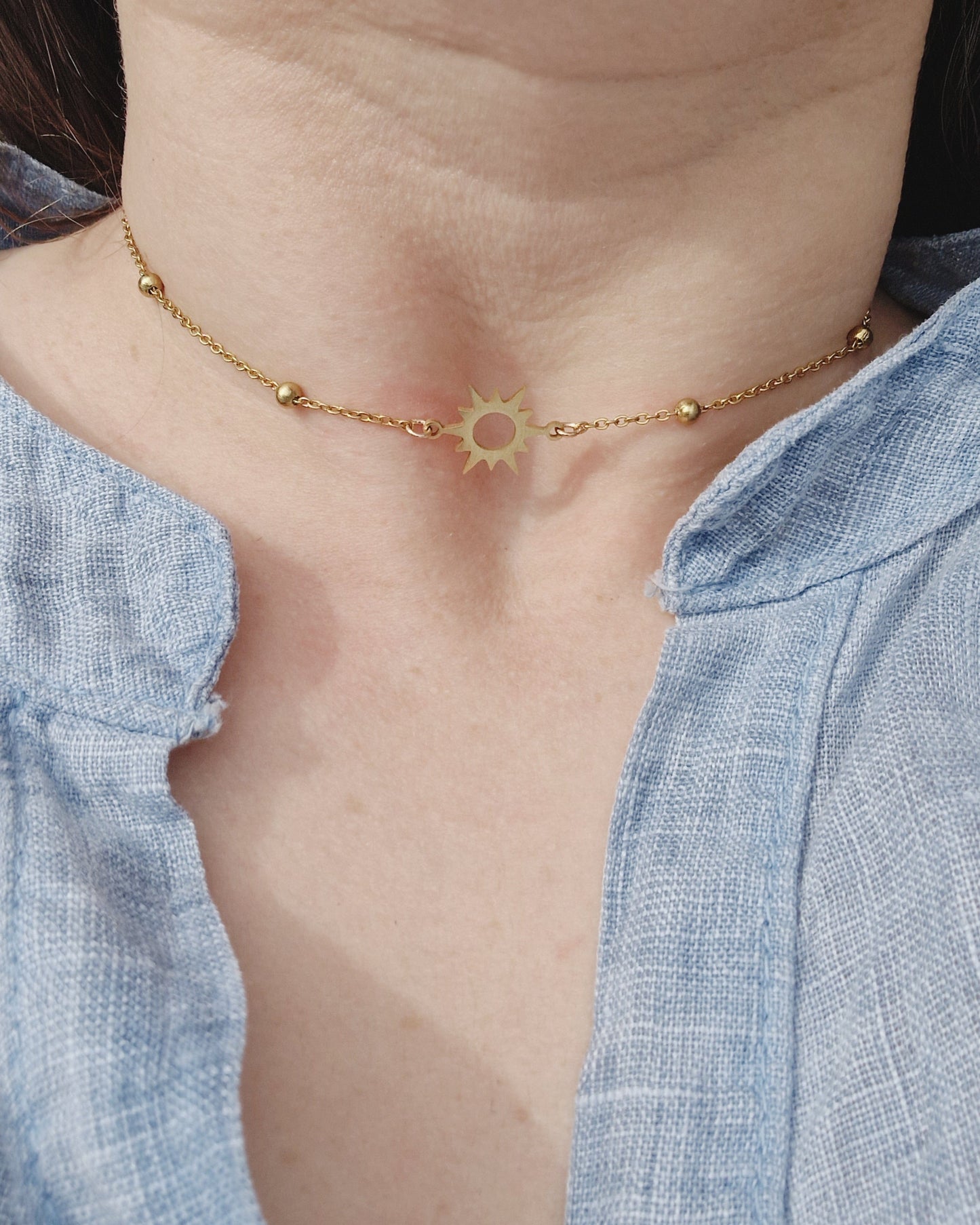 Mimi Jewels Collier Soleil ras de cou