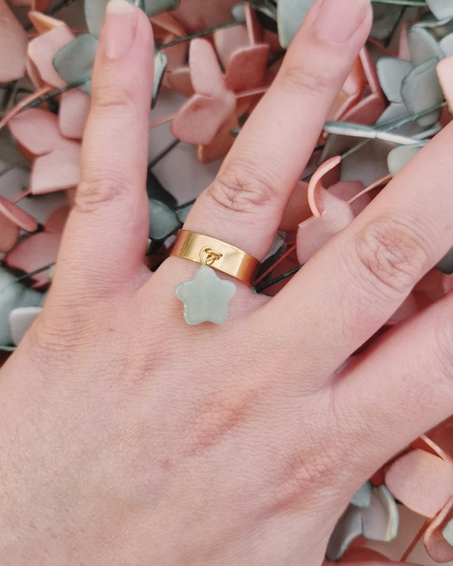 mimijewelsbyc Bijou Bague breloque dorée Etoile