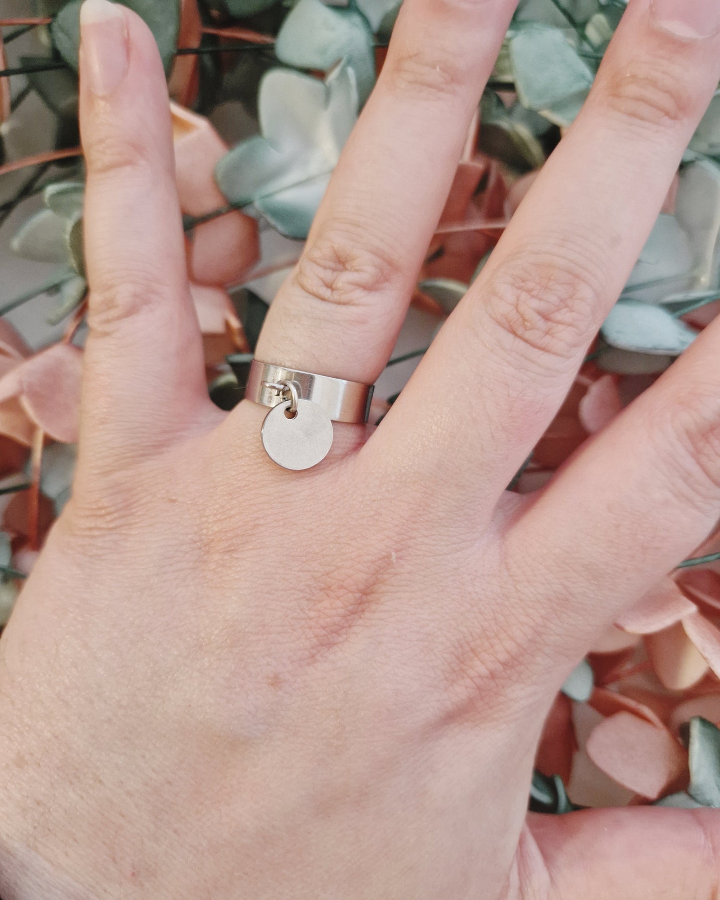 mimijewelsbyc Bijou Bague personnalisable breloque argentée
