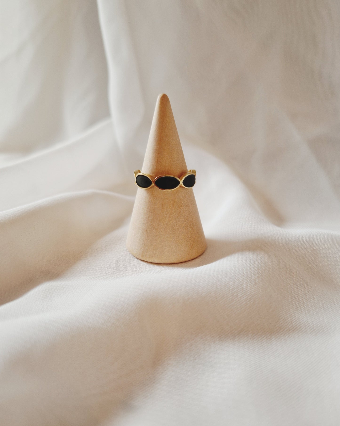 mimijewelsbyc Célia - Bague ajustable en acier inoxydable (doré)