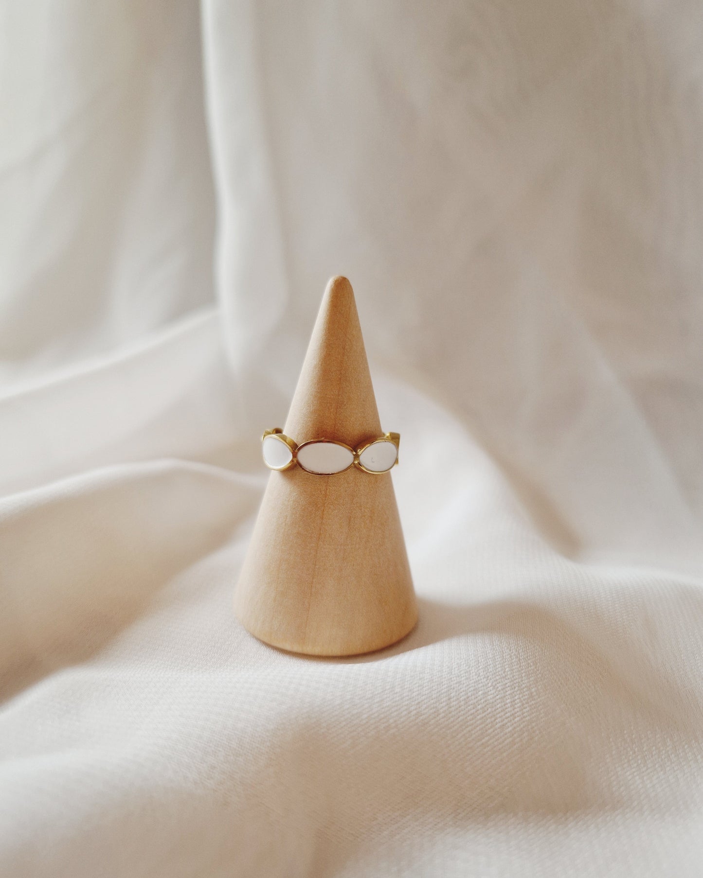 mimijewelsbyc Célia - Bague ajustable en acier inoxydable (doré)