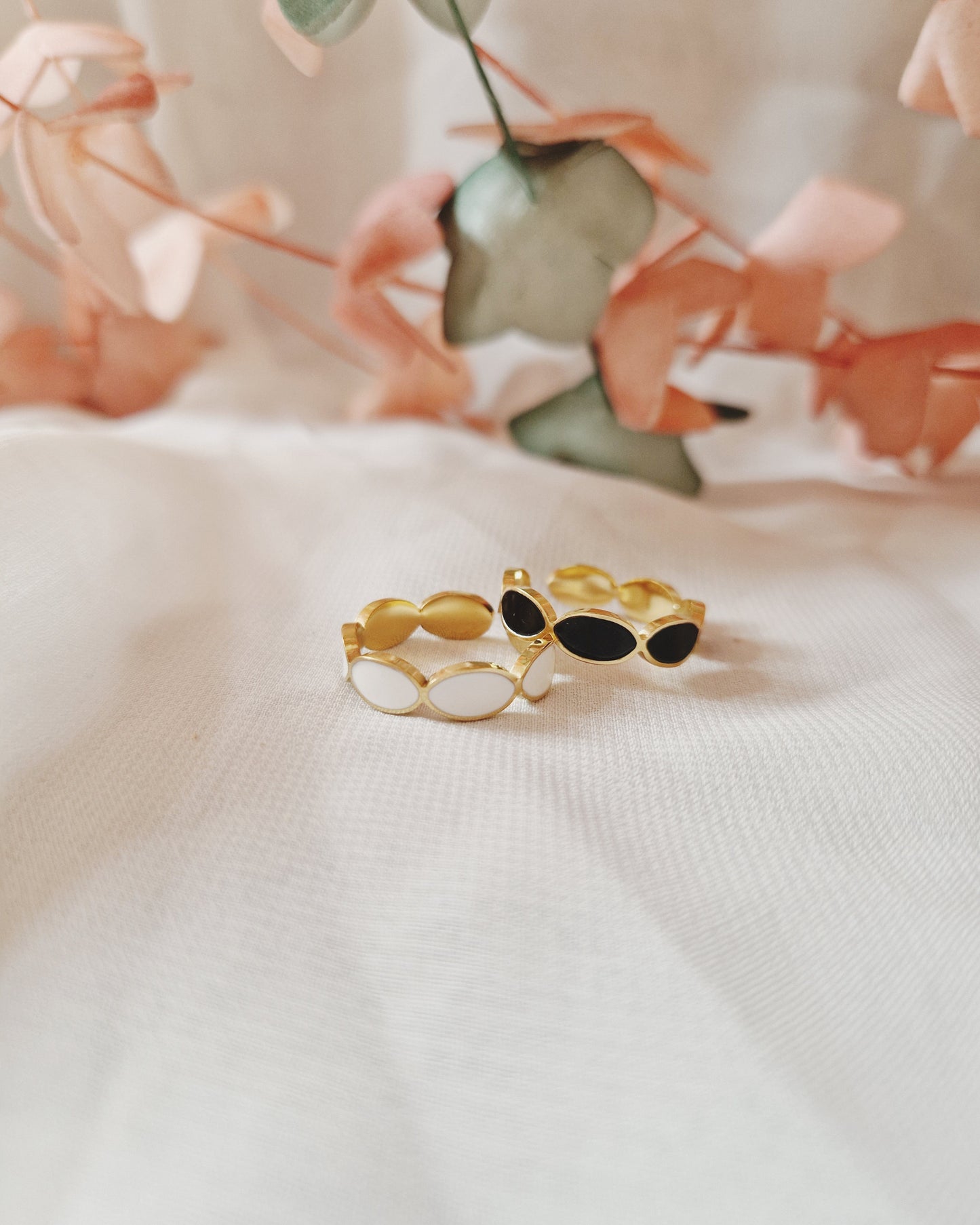mimijewelsbyc Célia - Bague ajustable en acier inoxydable (doré)