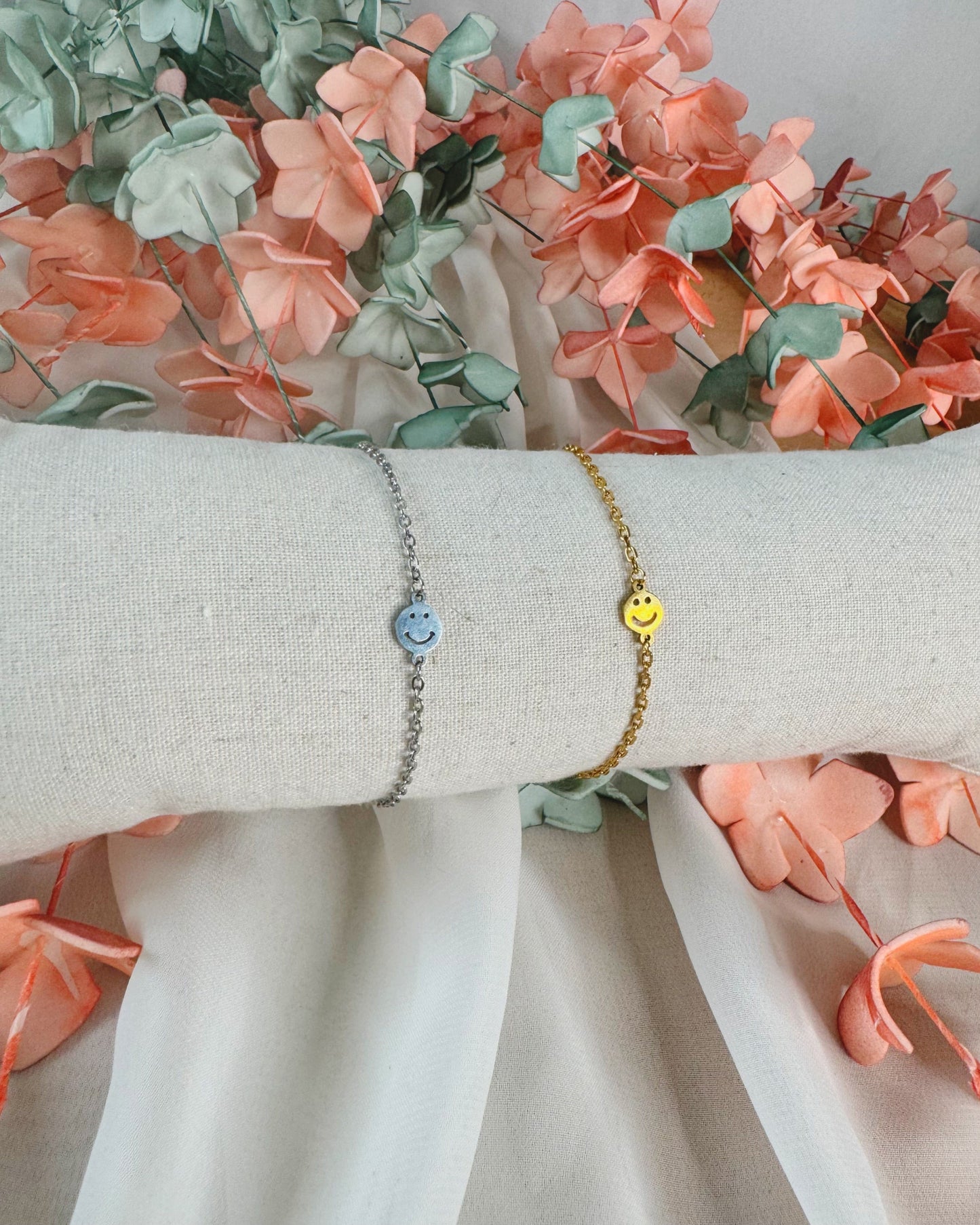mimijewelsbyc Smile - Bracelet smiley doré