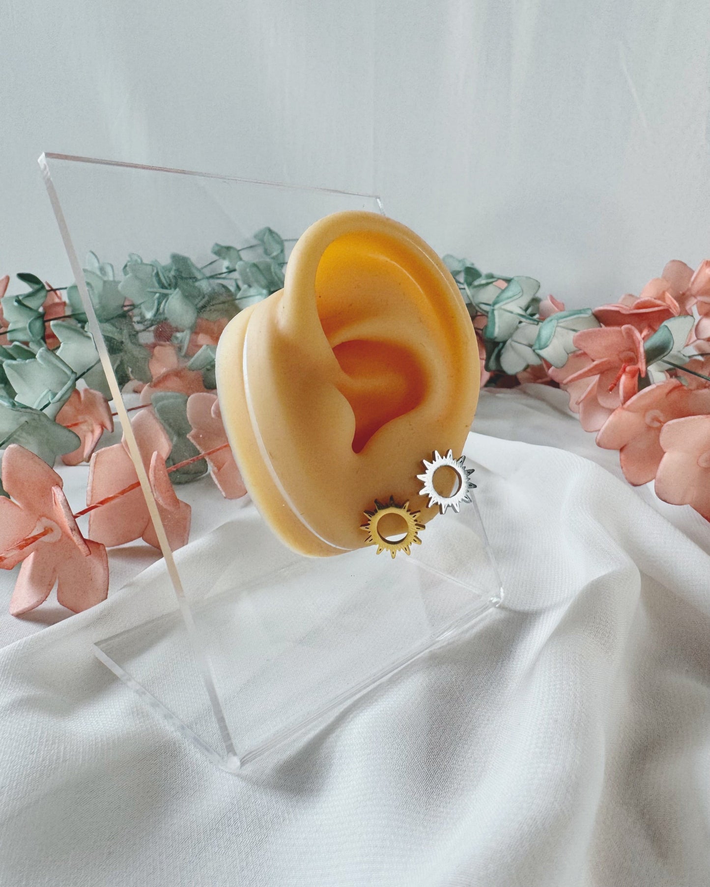 mimijewelsbyc Sunshine - Boucles d'oreilles Soleil argentées