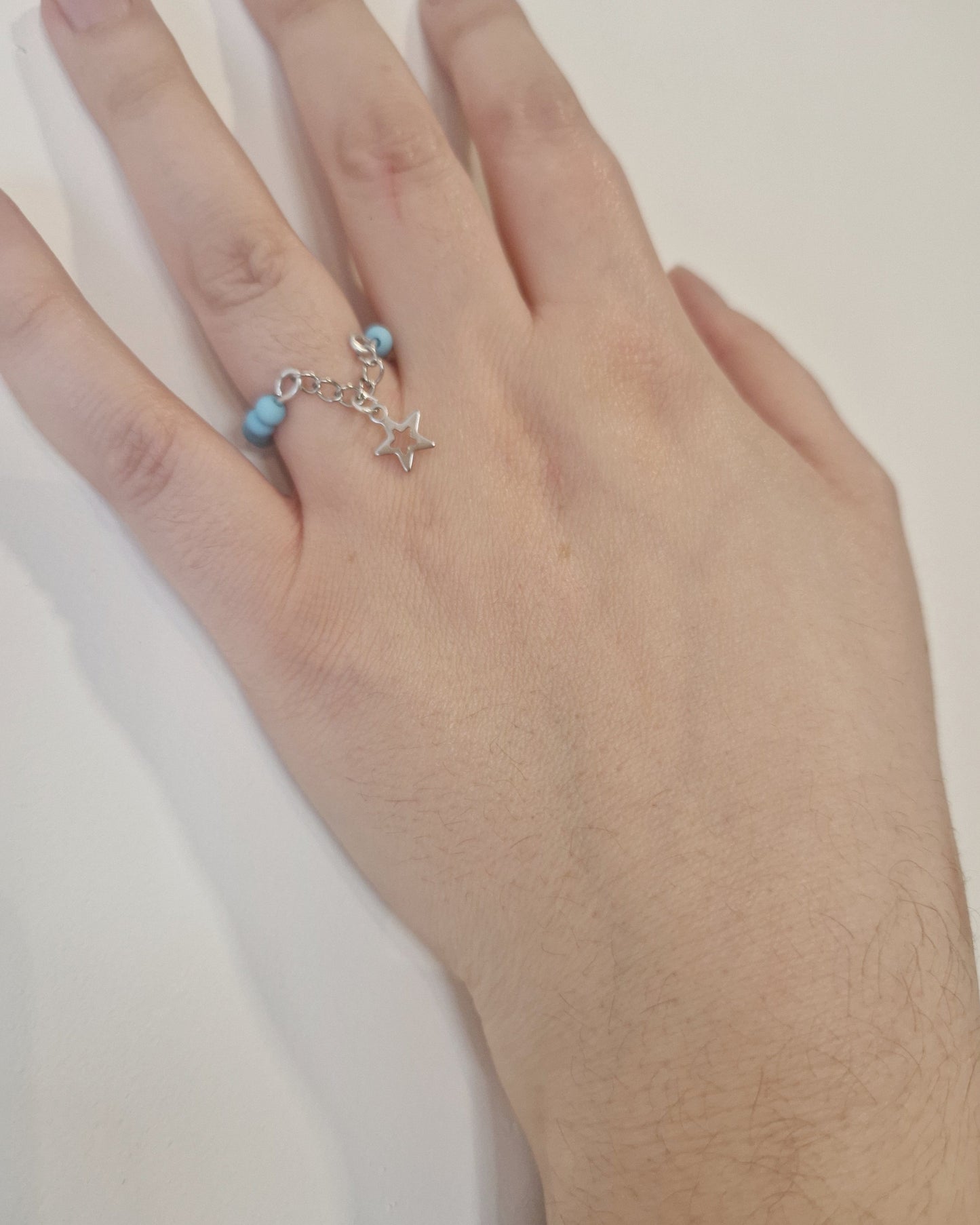 mimijewelsbyc Bague chaîne (bleu)