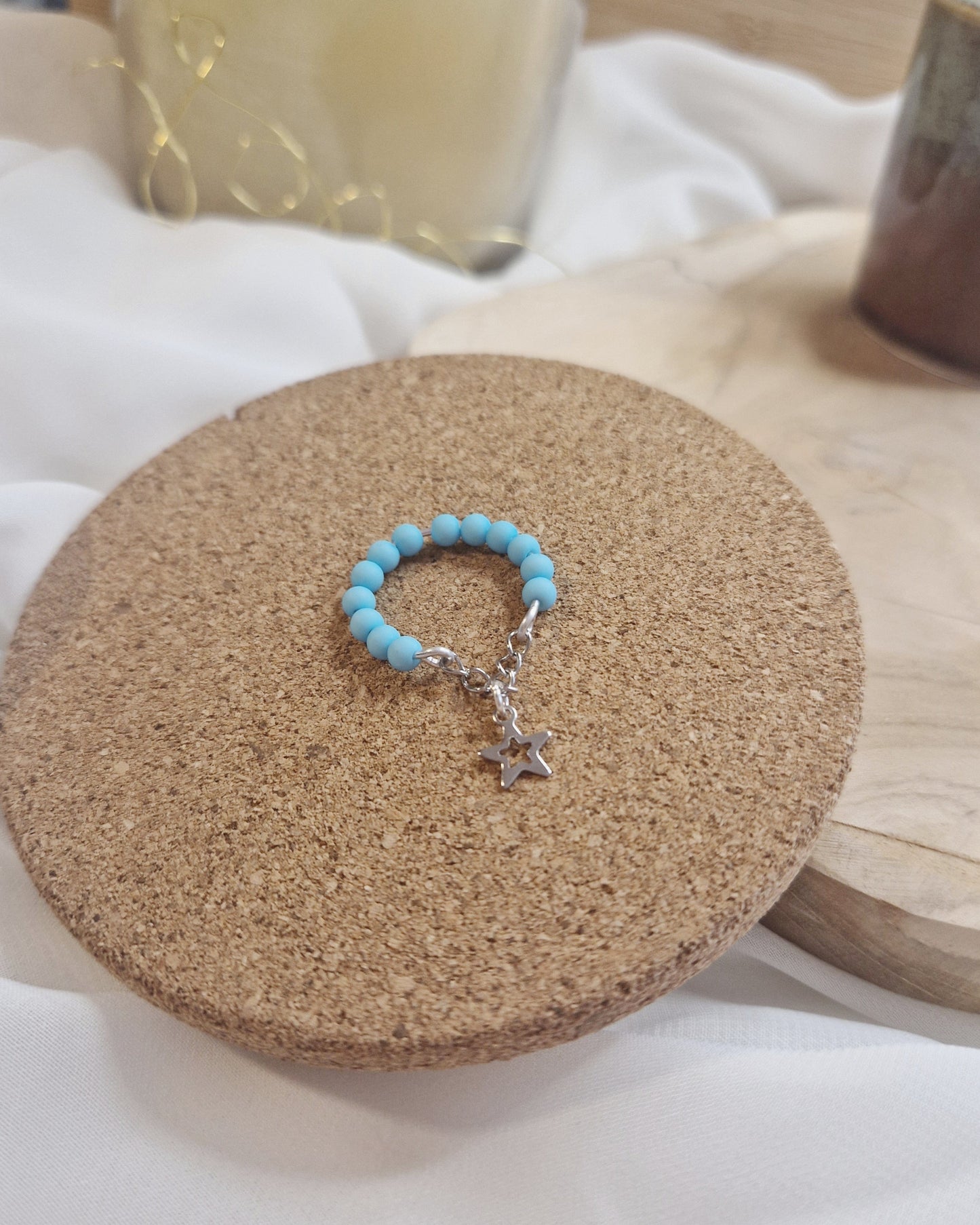 mimijewelsbyc Bague chaîne (bleu)
