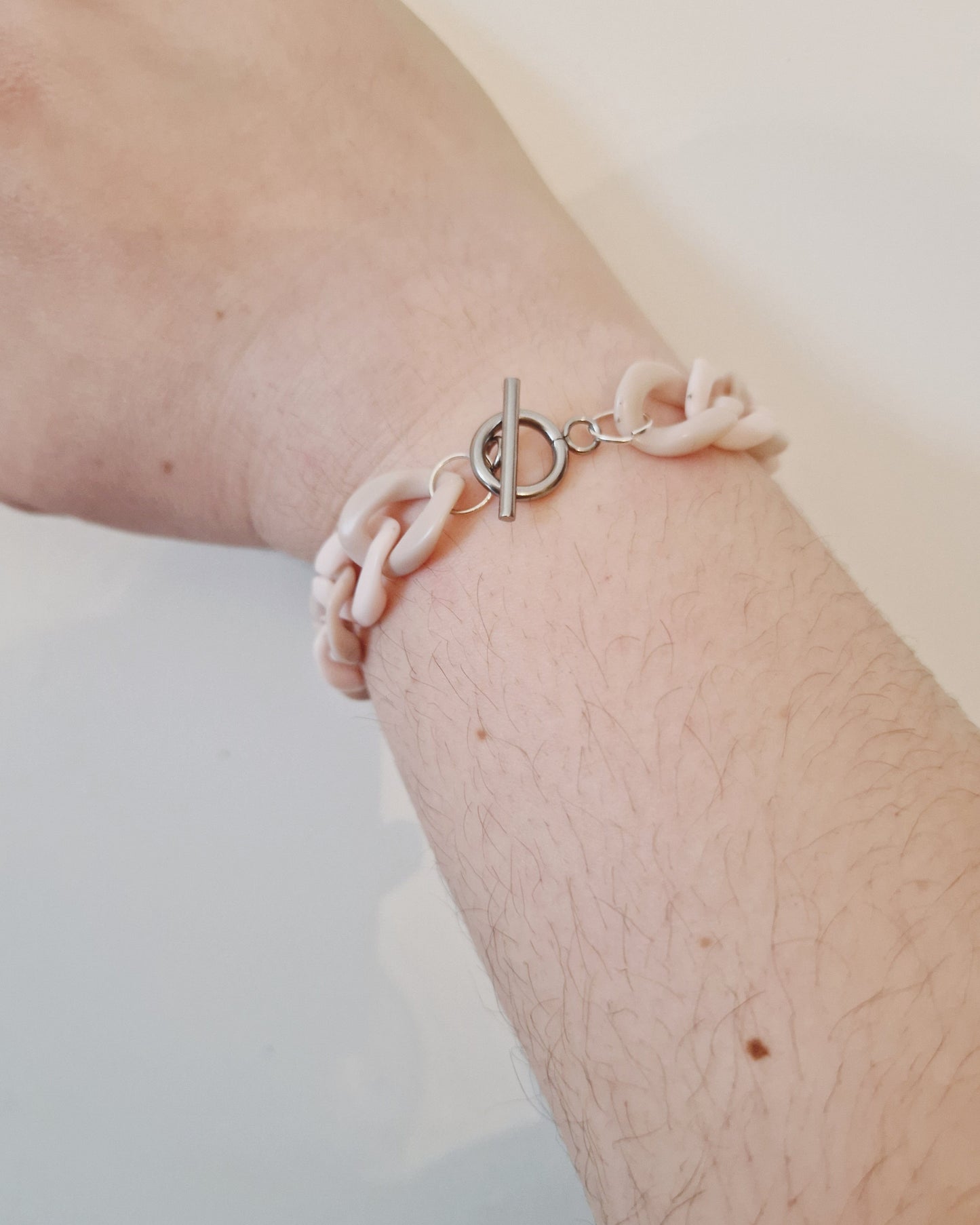 mimijewelsbyc Bracelet mailles acryliques (Duo de rose)