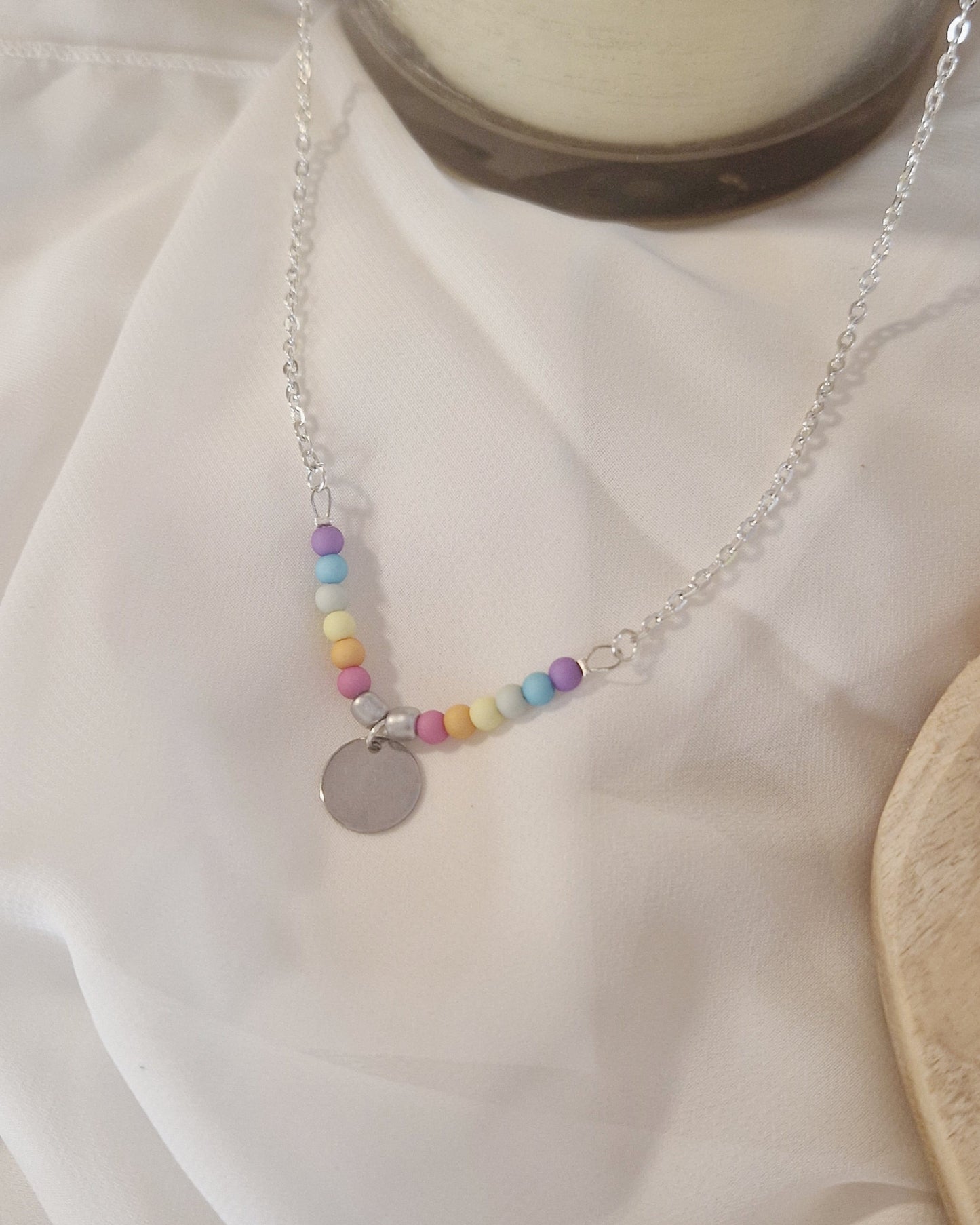 mimijewelsbyc Collier personnalisable arc-en-ciel