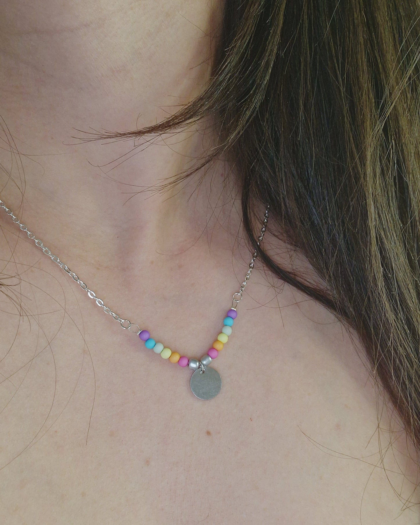 mimijewelsbyc Collier personnalisable arc-en-ciel