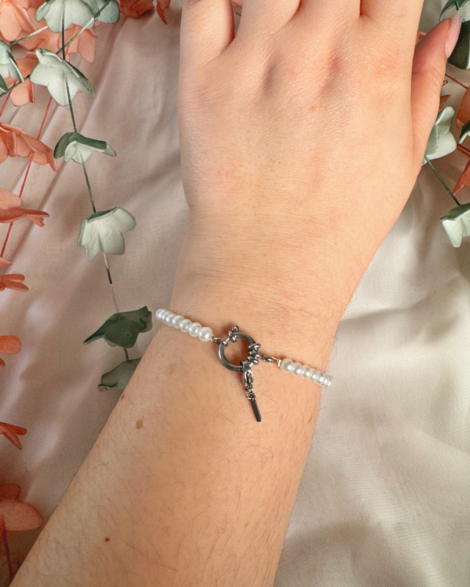 mimijewelsbyc Blair - bracelet de perles à personnaliser argenté