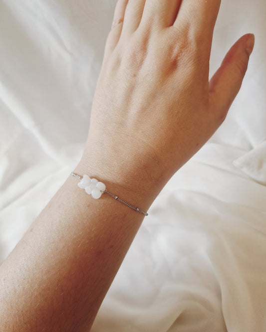 mimijewelsbyc bracelet Teddy - Bracelet "Nounours" en acier inoxydable (argenté)