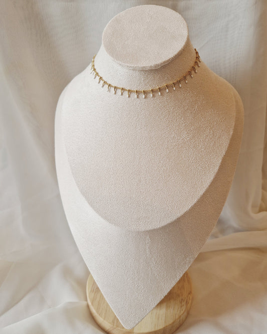 mimijewelsbyc collier Pepper - Collier clous White (doré)