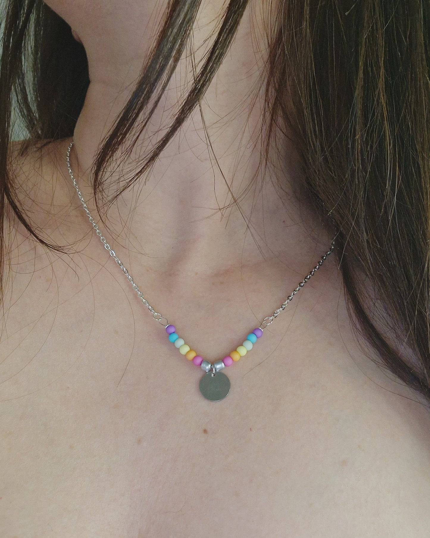 mimijewelsbyc Collier personnalisable arc-en-ciel